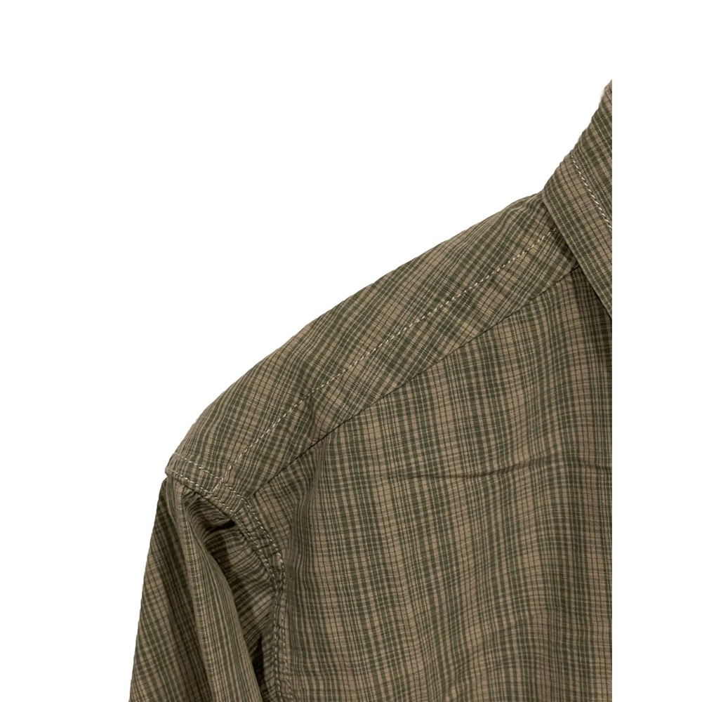 The North Face A5 Series Men's Long Sleeve Plaid Button Down Beige Green Size M - Picture 8 of 15